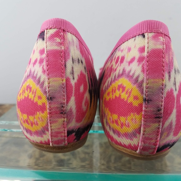 Saks Fifth Avenue Pink Tie Dye Ballet Flats 7.5 - Picture 6 of 8